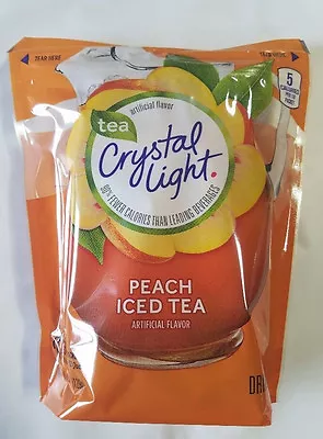 Crystal Light PEACH Iced Tea Drink Mix - 2 Quart Pitcher Packs - Makes 32 Qts • £14.25