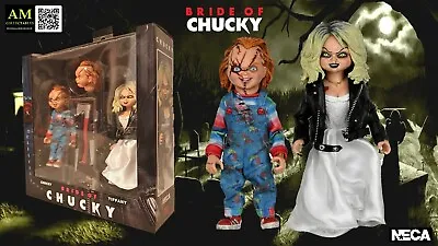 Neca - Bride Of Chucky - Chucky And Tiffany - Clothed Action Figure 2-PACK • $218.33