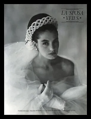 1988 La Sposa Veils Vintage PRINT AD Wedding Dress Marriage Bride Clothing 1980s • $12.99