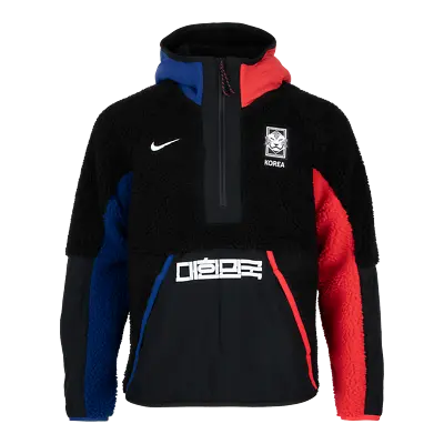 Nike Korea Soccer Fleece Pullover Half Zip Hood Top 1088 Korean Lettering Hoody • $119.90