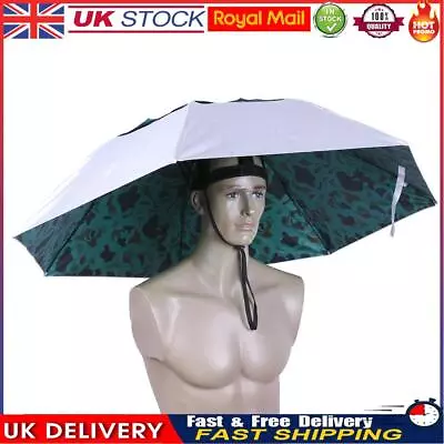 Head Umbrella Anti-UV Anti-Rain Outdoor Fishing Umbrella Hat(Camouflage) • £7.69