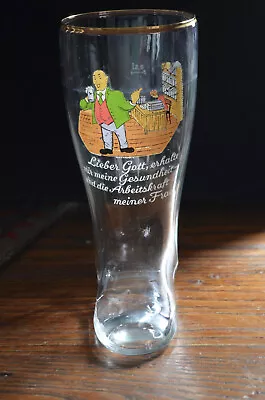 Vintage German Beer Clear Glass Boot Glass • $19