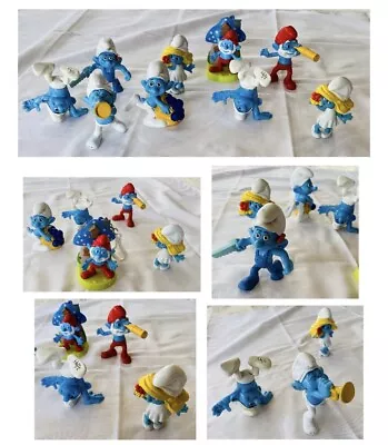 SMURF Figurines 3  McDonalds 2011-13  HARMONY SMURFETTE  HEFTY  HANDY  9-PC Set • $28.88