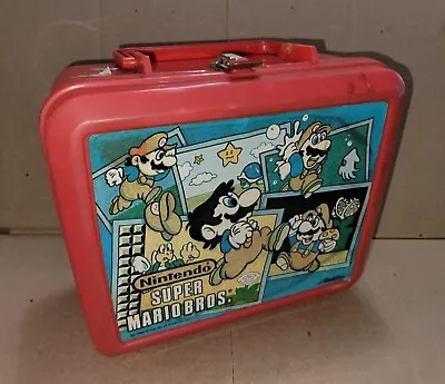 Vintage Super Mario Bros. Aladdin Lunch Box No Thermos 1988 Nintendo • $12