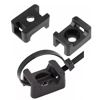 £2.80 • Buy Black Nylon Screw Mount Cable Tie Base Cradle For 3.6, 4.8, 7.6, 9.0mm Cable Tie