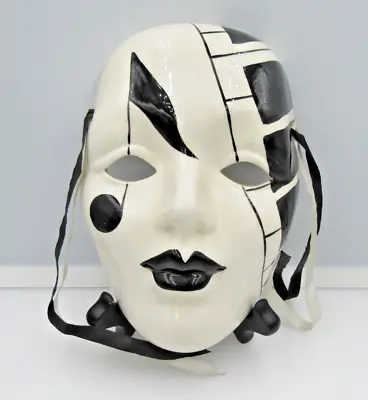 Ceramic Decorative Mardi Gras Musical Note Face Mask Signed Jack Logan M1 • $26