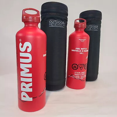 Set Of Two (2) Primus 1L Aluminum Fuel Bottle & Outdoor Research Parka 3 Cases • $149.97