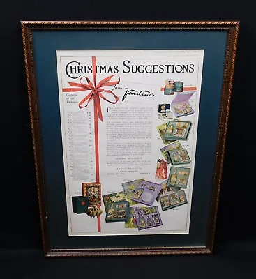Antique 1915 Vantine's Oriental Store Color Christmas Ad Framed Perfume Incense  • $124.95