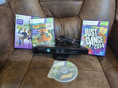 Microsoft Xbox 360 Kinect Sensor Bar Motion Camera And 4 Games Bundle • $22.99