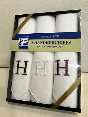 Paris Accessories Inc. Mens Handkerchiefs New In Box Monogram  H  • $17.95