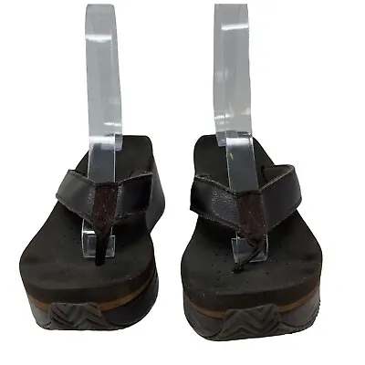 Volatile Brown Wedge Sandal Flip Flop Size 7 • $11