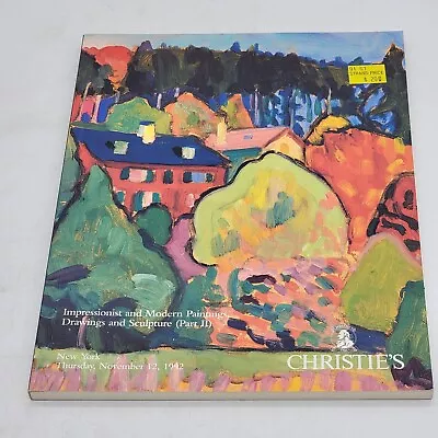 Christie's 7562 Impressionist And Modern Paintings NY November 12th 1992 Catalog • $19.99