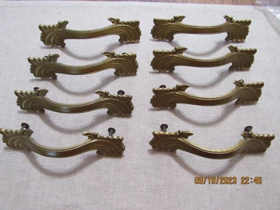 $7 • Buy Set Of 8 French Style Reclaimed Drawer Pulls 5 1/4 Inch Long