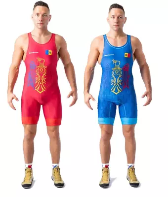 Mens Wrestling Singlet Suit Bodysuit Underwear BERKNER Moldova Ringer Trikot  • $50.50