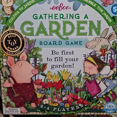 EeBoo Board Game Kids Gardening Gathering A Garden Green Toy Nature Bird Flower • $25