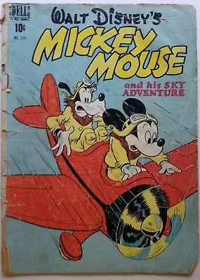 Four Color #214 (Dell Comics 1949) Disney's Mickey Mouse & His Sky Adventure • $6.29