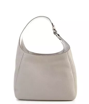 NWT Michael Kors Fulton Pearl Grey  Leather Large Slouchy Hobo Shoulder Bag • $240.99