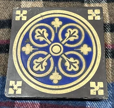 Minton & Co Vintage Block Printed Tile 15cm X 15cm • £50