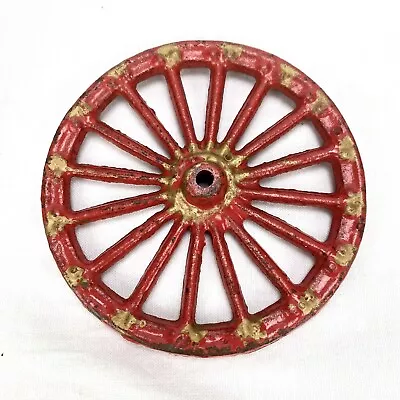 PARTS BACK WHEEL For VTG Cast Iron Hook & Ladder Fire Truck 3 Horse Drawn Wagon • $18.59