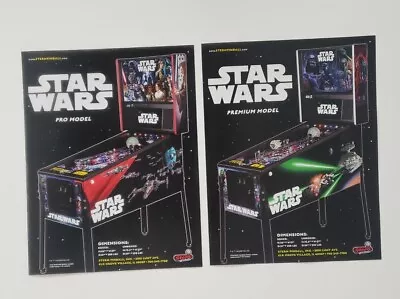 2) Stern Star Wars Pinball Flyers Pro & Premium • $11