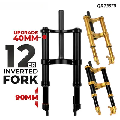 12*4.0inch Snow Beach Bike Fat Fork Spring Inverted Oil Air Suspension Fork • $264.77