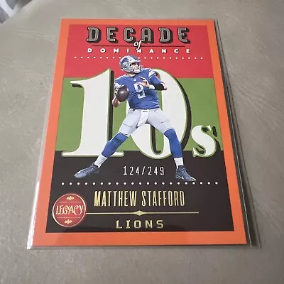 2023 Panini Legacy Decade Of Dominance Matthew Stafford #DOD-14 /249 • $1.83