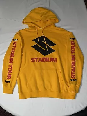 2017 Justin Bieber Purpose Stadium Tour Hoodie Sweater UNISEX Yellow Size XL • $51.99