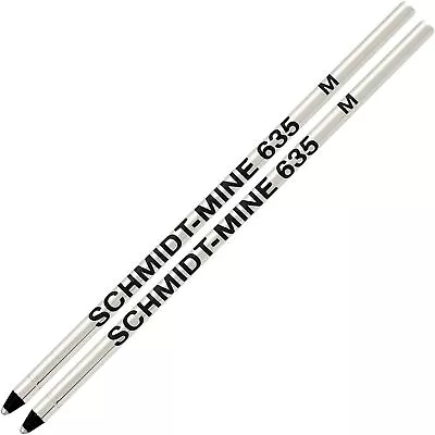 Schmidt 635 D1 Mine Ballpoint Refill - Black Ink (Medium Tip 0.7mm) - Pack Of 2 • $4.95