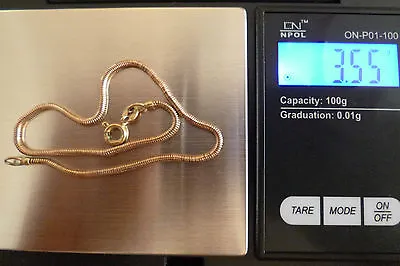 9ct Rose Gold Snake Bracelet 21.3 Cm   • £165