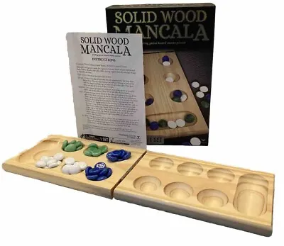 Solid Wood Mancala Folding Board Game/Complete/With Box/Perfect Condition • $6.99