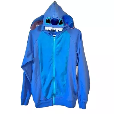 $1 • Buy Disney Parks Full Zip Stitch Hooded Costume Jacket Adult Size Small