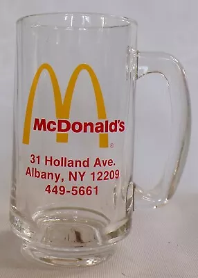 Mcdonalds Albany NY Glass Mug Believed To Be Circa 1980's • $4.95