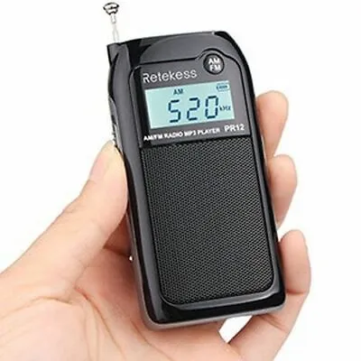 RETEKESS PR12 Radio FM AM Mini Pocket USB Radio Mp3 Portable Receiver • $45.18