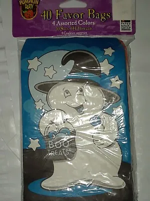 Vintage Halloween Jack O Lantern Treat Bags Candy Favor Trick Or Treat (2 Pack) • $4.49