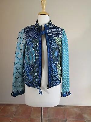 Desigual Womens Jacket Blue Size 42 • $119.95