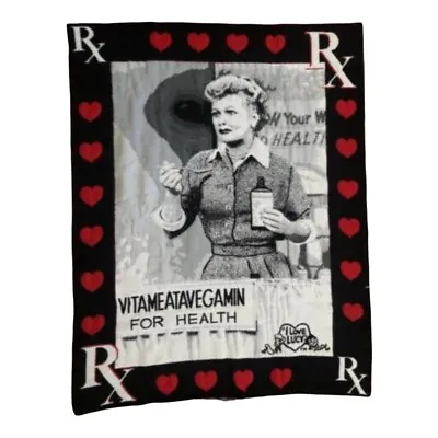 Vintage I LOVE LUCY Tapestry Throw Blanket Vitameatavegamin 55x42 New In Bag • $39.48