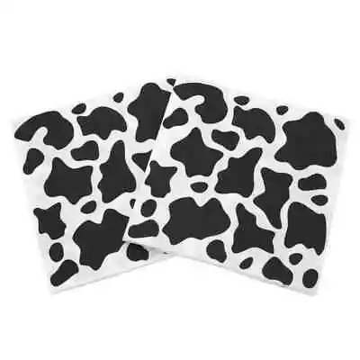20Pcs Black White Cow Printed Napkin Party Decoration Handmade Paper Cuttings • £5.63