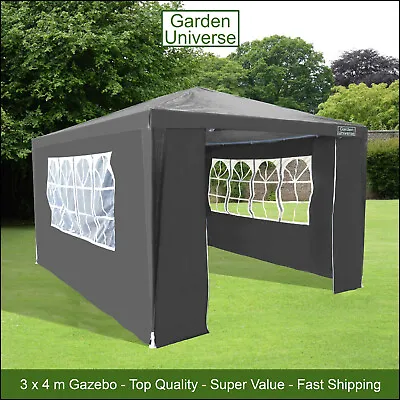 £59.99 • Buy Gazebo Marquee Canopy Party Tent 4 Sizes 3m, 4m, 6m Garden Universe Steel Frame