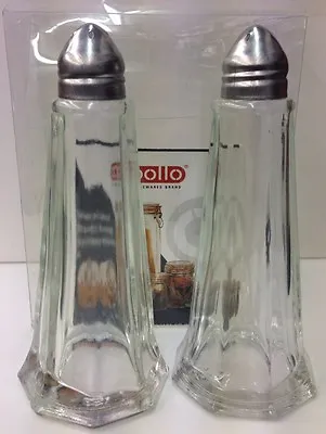 Apollo Glass Light House Salt And Pepper Shakers Pots • £5