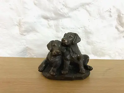 Cold Cast Bronze Of Labrador Puppies • £12