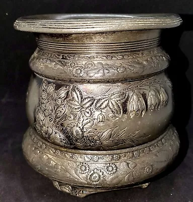 Antique Or Vintage (1880s?) Middletown Plate Co. 5  Pot/Urn/Vase - Floral Motif • $19.95