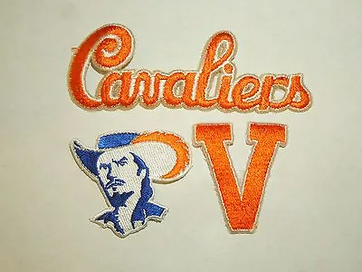 Lot Of 3 Virginia Cavaliers Patches- 1 V 1 CavMan Mascot & 1  Cavaliers - Lot #8 • $13