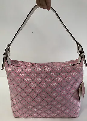 NWT DOONEY & BURKE Exclusive Small Shoulder SAC Canvas Monogram Pink New • $77.77