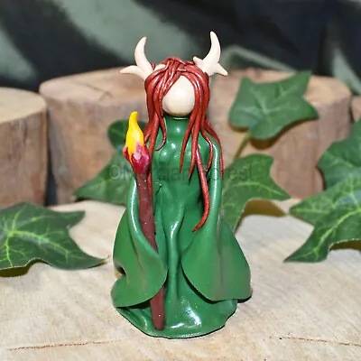 Elen Of The Ways Pagan Goddess Figurine Statue - Polymer Clay Decoration Wicca • £25.50