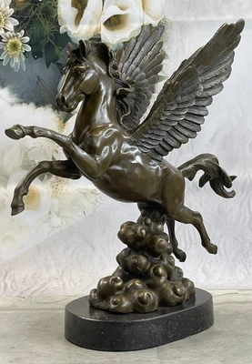 $299 • Buy PEGASUS Greek Mythology Winged Horse Flying Statue Sculpture Figure Bronze Art