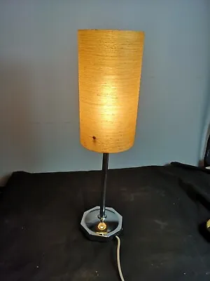 Vintage Retro Spun  Fibreglass Table Lamp With  Chrome Base • $24.89