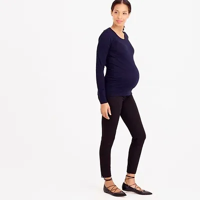 JCrew Tall Maternity Martie Pant BLACK Size 12P $147  E7436 • £90.24