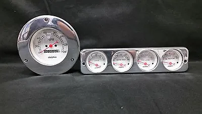 1942 1943 1944 1945 1946 1947 1948 Ford Car Gauge Cluster White With Tach • $340