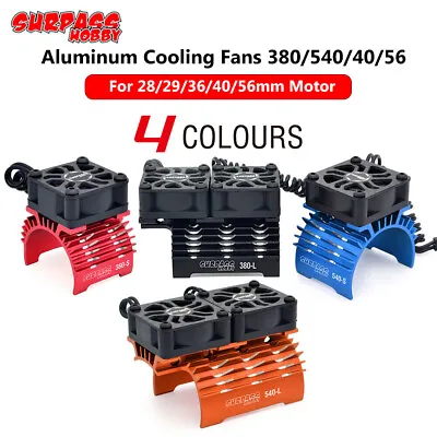 SURPASS RC Motor Cooling Fan Heatsink For 1/8 1/10 RC Car 380 540 40 56 Motor • £27.99