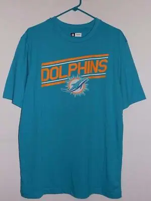 Miami Dolphins T Shirt $32 Logo Patch Aqua NWT • $21.99